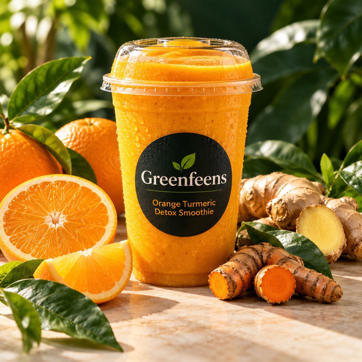 Greenfeens orange turmeric smoothie